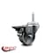 Service Caster 3 Inch Semi Steel Wheel Swivel 34 Inch Threaded Stem Caster with Brake SCC SCC-TS20S314-SSS-PLB-34212 - alternate 3